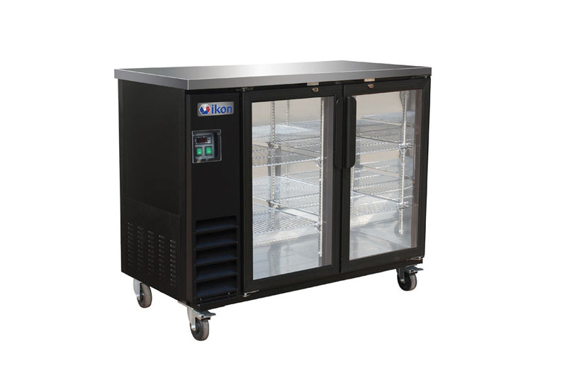IKON IBB49-2G-24SD Back Bar Refrigerator Sliding Doors